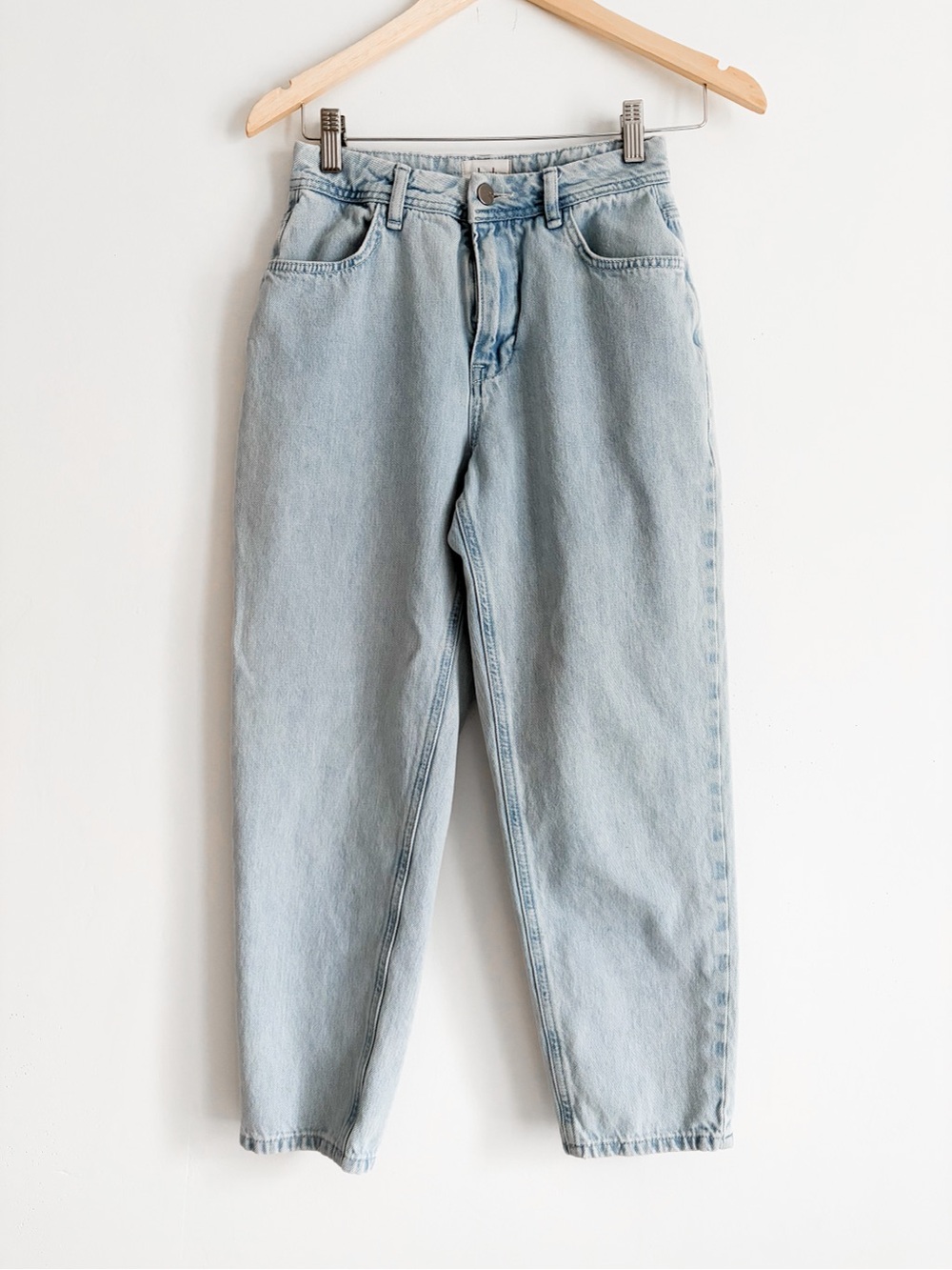 Hush Light Wash High-Rise Mom Jeans - 100% Cotton - Size 4